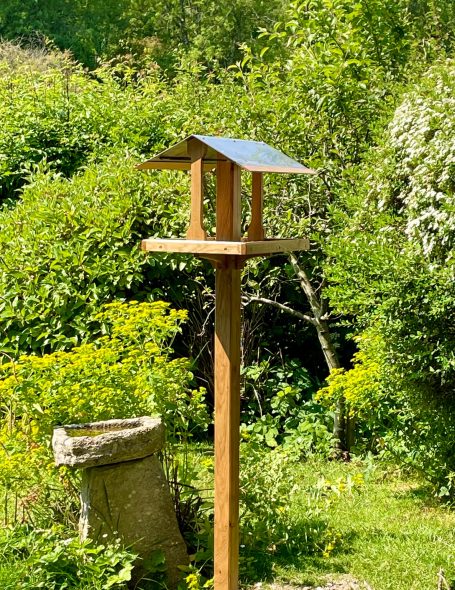 Bird Table, recycled oak